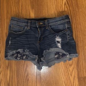 Denim cut off shorts